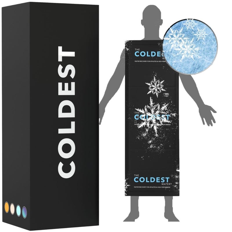 Coldest Extra Large Ice Pack for Back and Full Body Cold Compress for Pain Relief Ice Blanket for Sleeping or Ice Pad Physical Therapy Folds Compact 53 x 13 Full Body